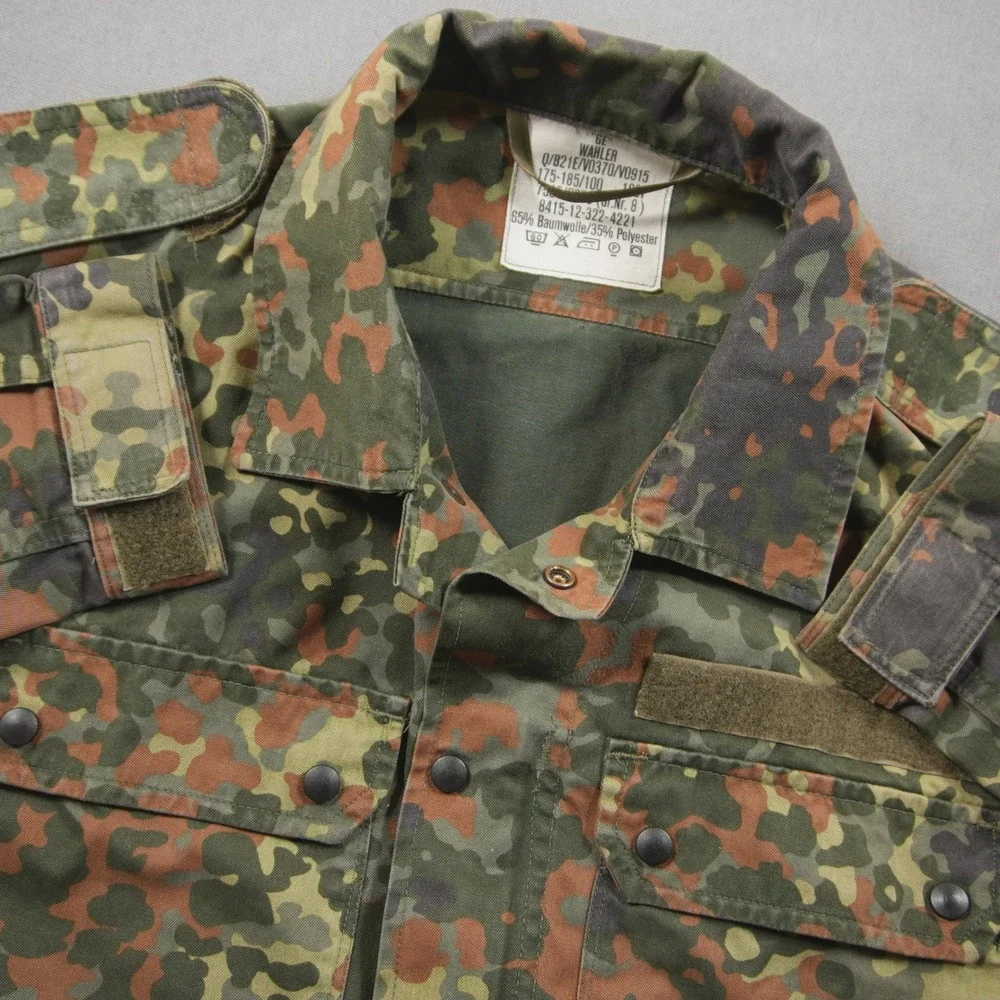 Wahler Flecktarn Camouflage Military Field Men Shirt Jacket M Surplus German
